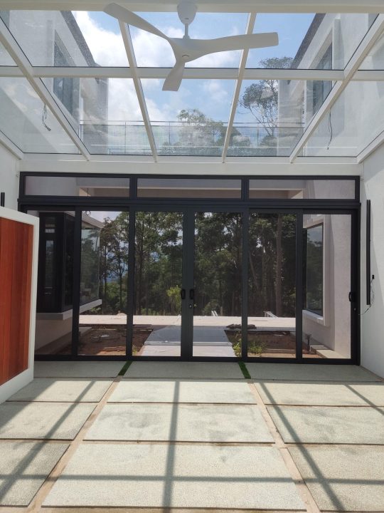 Security Mesh Sliding Door and Fixed Panel